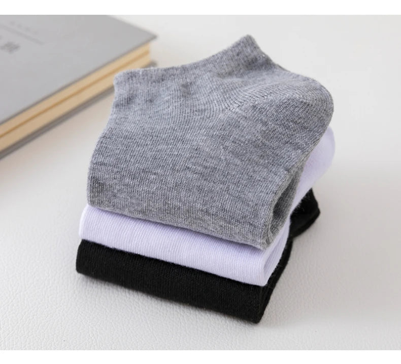 3/5/8 Pairs Women/Men Boat Socks Invisible Low Cut Silicone Non-slip Summer No-show Ankle Socks Solid Color Casual Breathable