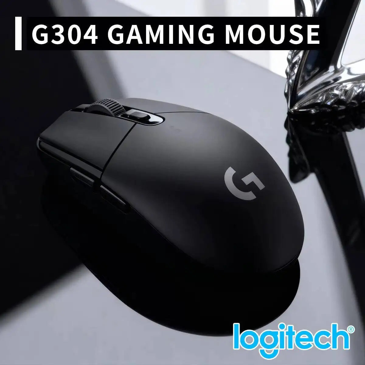 Logitech G304 LIGHTSPEED Wireless Mouse 12000 DPI HERO Sensor 1ms Latency 250hr Battery Lightweight Comfort Grip Users