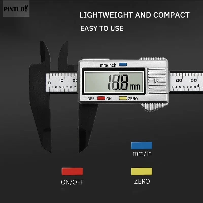1PC Plastic Vernier Caliper Digital Display Caliper Mini Text Play Caliper Student Vernier Ruler 0 to 150mm Measuring Tool