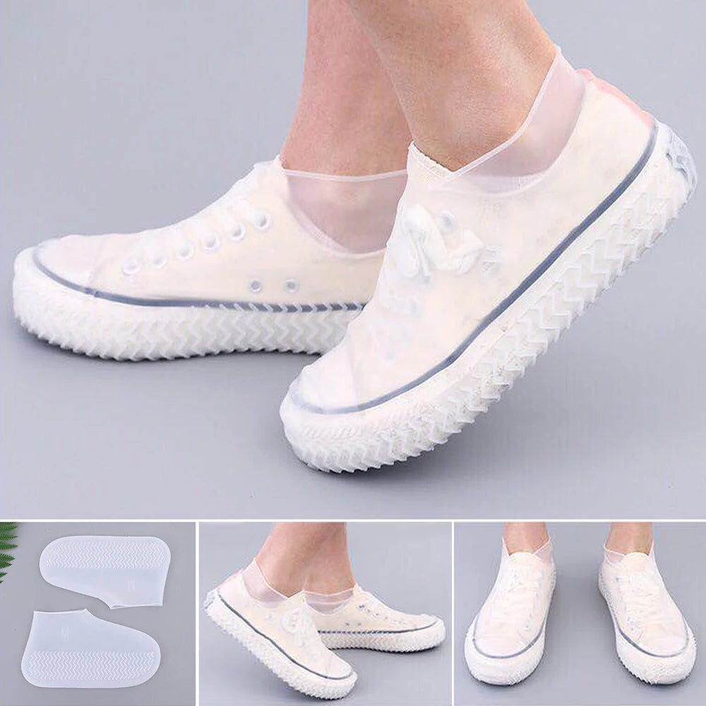 【Hot sales】Waterproof silicone shoe cover protector reusable anti-slip wear-resistant rain shoe cover for outdoor rainy days