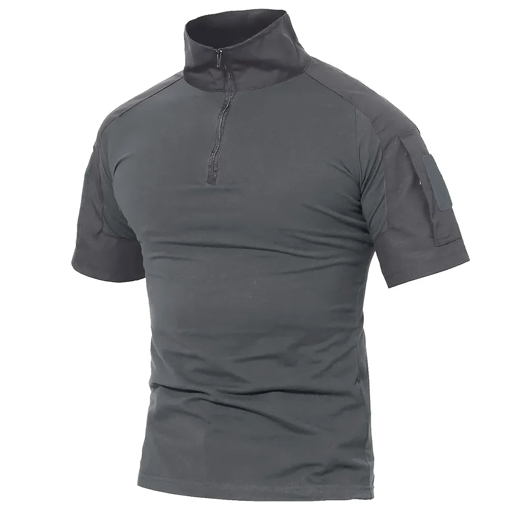 TACVASEN Men's Short Sleeve T-Shirts With Zipper Pockets Mens Summer Solid T Shirts Safari Tee Shirts Hiking Work Clothing - Shoppiline