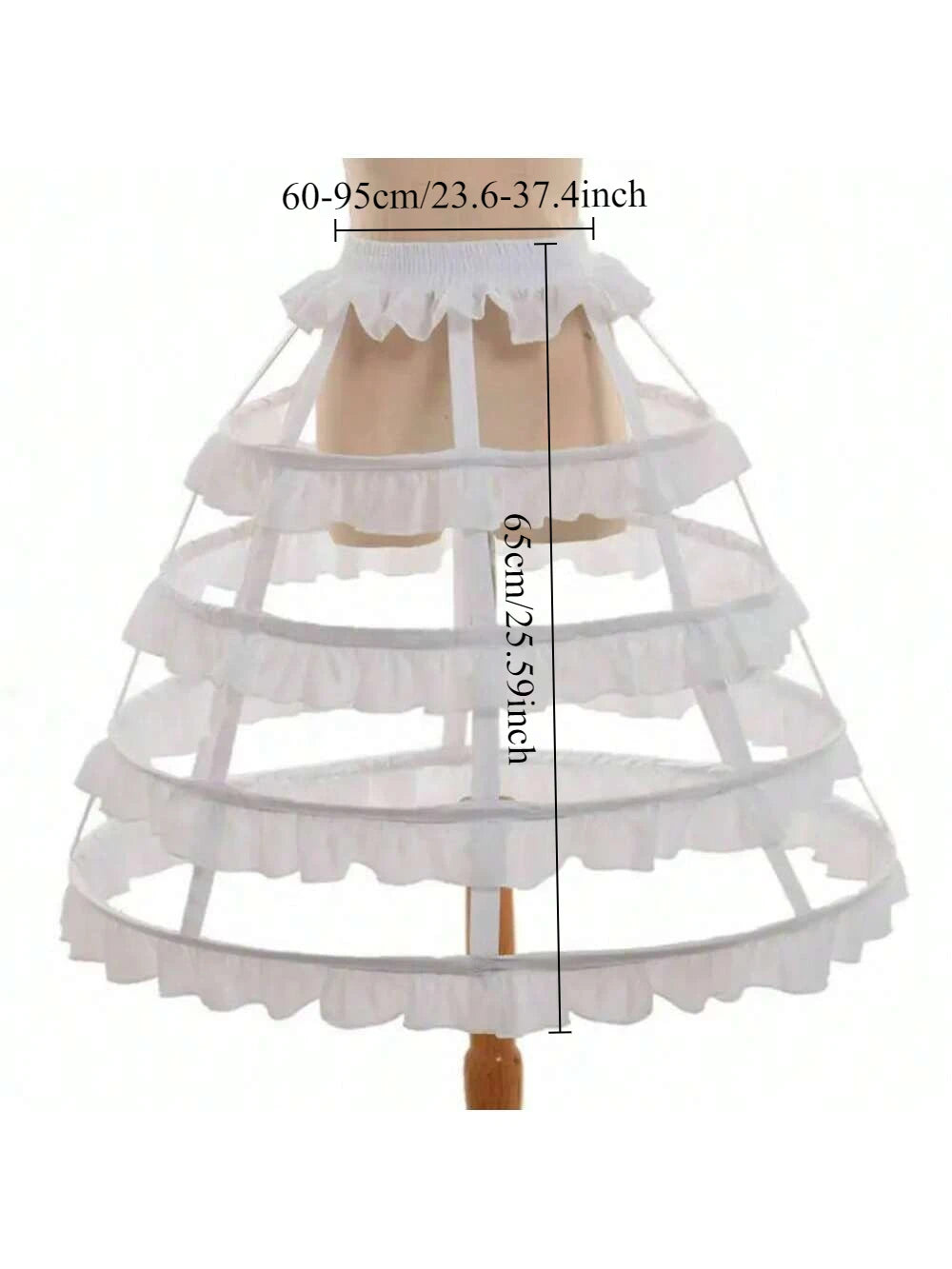 Girls 3 Hoops Crinoline Cage Bustle Petticoat Women Adjustable Pannier for dress
