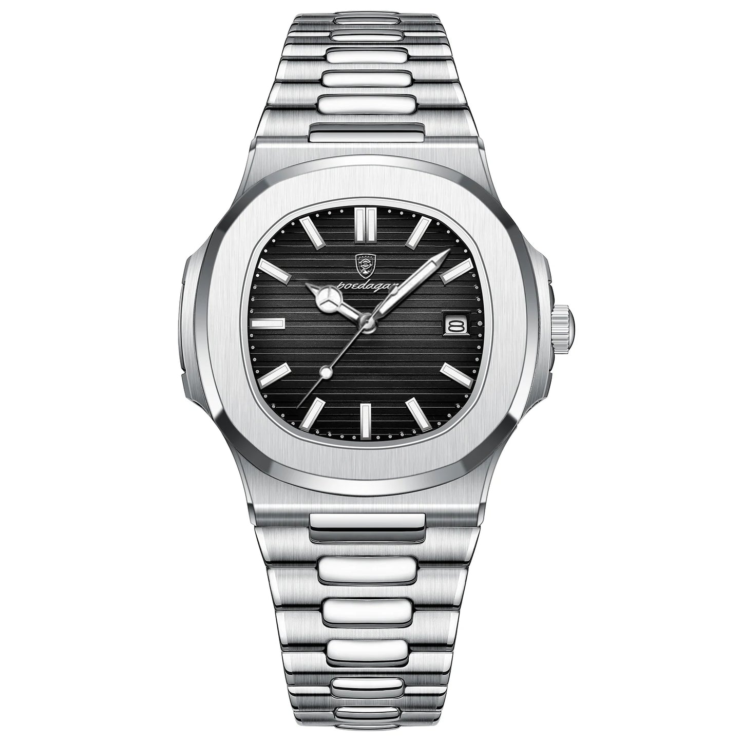 POEDAGAR Top Luxusmarke Herrenuhr Sport Wasserdicht Leuchtend Datum Herrenarmbanduhr Quadratisches Zifferblatt Quarz Herrenuhren Hohe Qualität