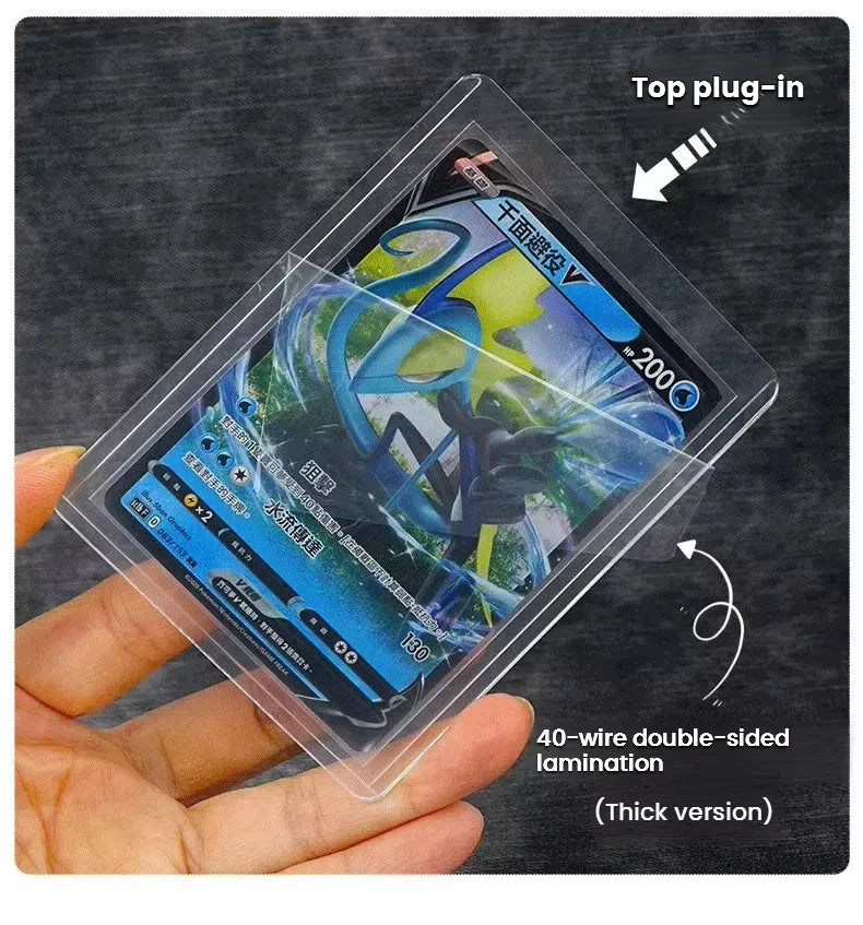 600pcs Hard Card Sleeves And Soft Card Holder Covered With Protective Filmclear Trading Protectors For Pokmone Football Gamecard