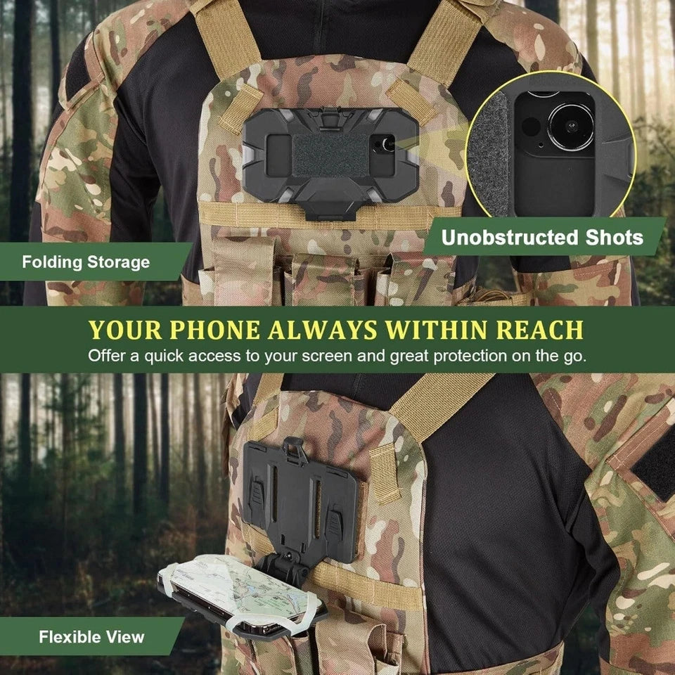 Outdoor Tactical MOLLE Folding Navigation Board Airsoft Map Case Admin Panel Mobile Phone Holder