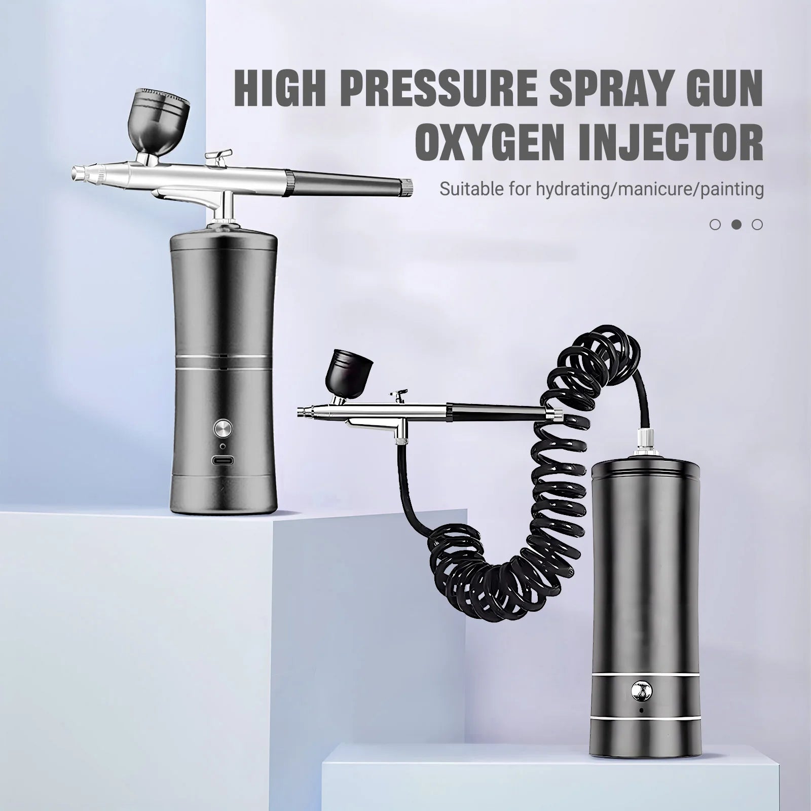 Portable Small Electric Compression Spray Gun with Optional Connecting Pipe, Manicure/Beauty/Cake Decoration/Hand Model Spraying - Shoppiline