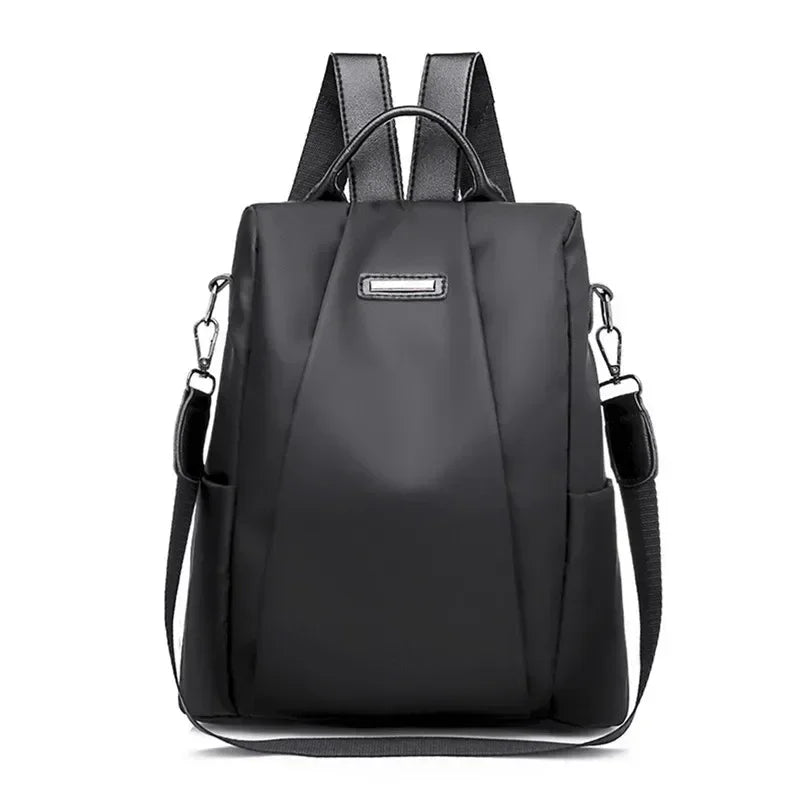 New fashion nylon solid color lightweight waterproof large capacity detachable shoulder strap multi functional women's backpack