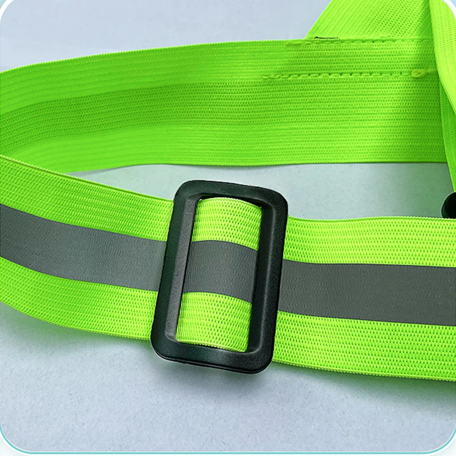 Adjustable Lightweight Reflective Vest for Outdoor Night Walking Biking Safety Gear Waterproof Running Safety Vests with Straps