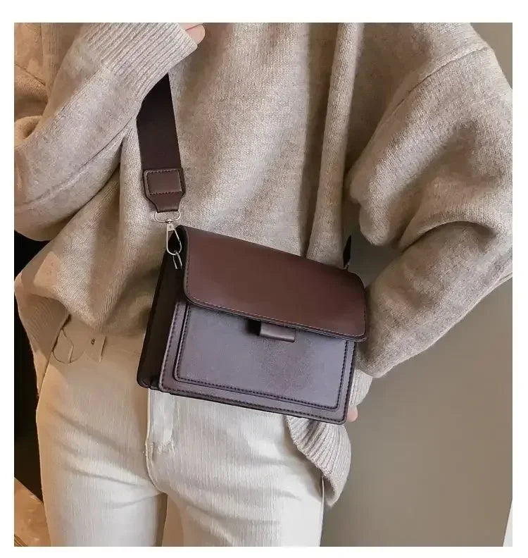 Women PU Leather Crossbody Bag Fashion Shoulder Messenger Handbag Small Flap Bag for Travel