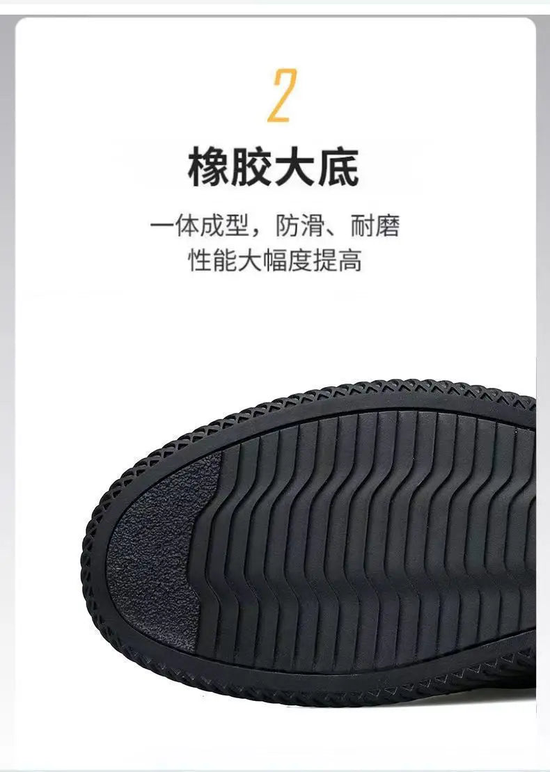 Mens Leather Loafers Non Slip Walking Flats Breathable Outdoor Slip on Casual Shoes for Male Work Office Driving Sneakers2 - Shoppiline