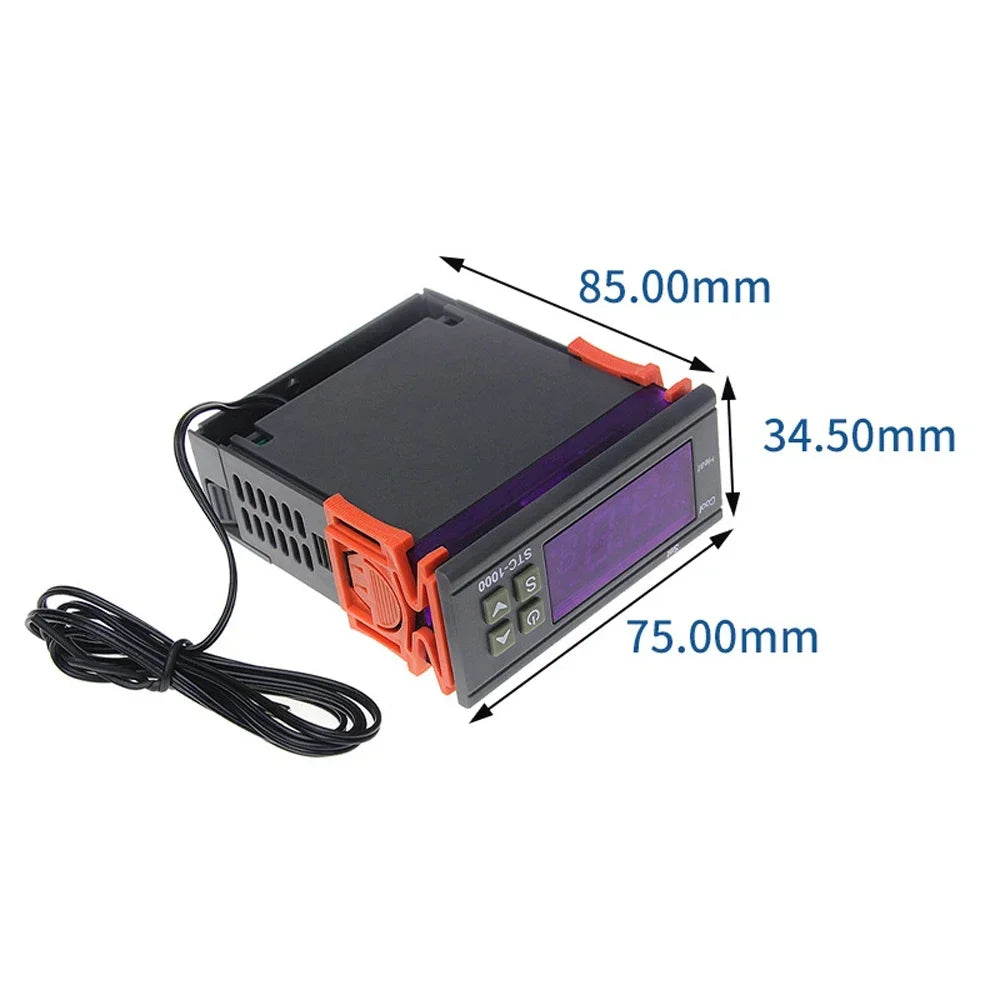 STC-1000 Digital LED Temperature Controller Heating Cooling Centigrade Thermostat 2 Relays Output with NTC Sensor Probe 12v 24v - Shoppiline