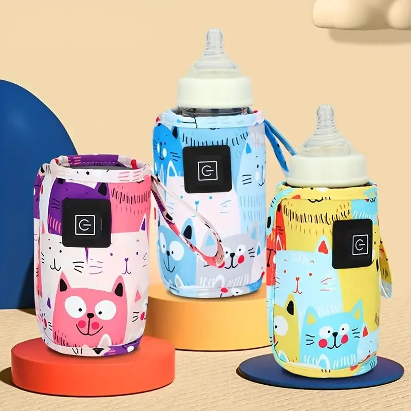 USB-Milch- und Wasserwärmer, isolierte Kinderwagentasche für unterwegs, Babyflaschenwärmer, tragbarer Flaschenwärmer, Weihnachten, Halloween