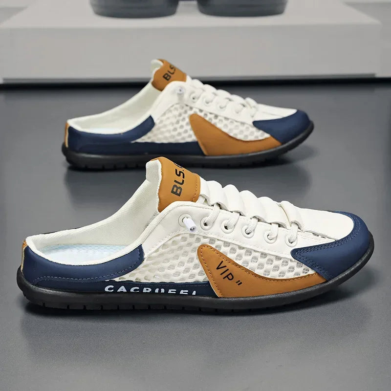 Men's Fashion Soft-soled Half Slippers Summer Men Trendy Bottom Casual Shoes Soft Sole Support Shoes Sneakers Zapatos De Hombre