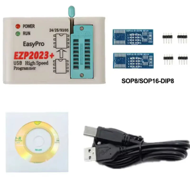 EZP2023 High-Speed USB SPI Programmer+12 Adapters Support 24 25 26 93 95 EEPROM 25 Flash Bios Chip Better Than EZP2019 - Shoppiline