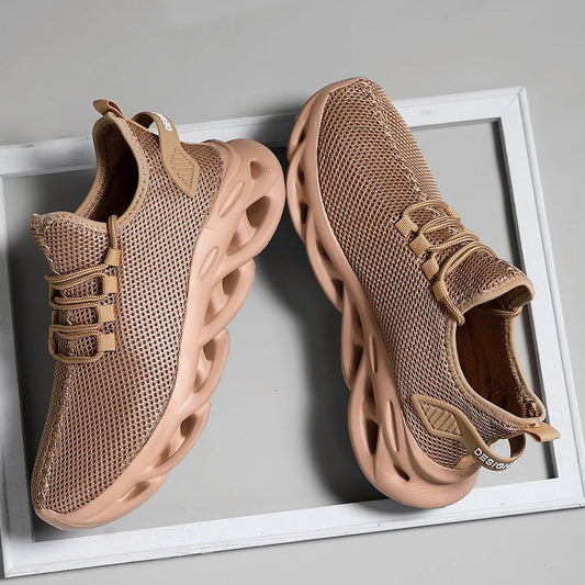 Men Casual Sport Shoes Breathable Lightweight Sneakers Outdoor Mesh Black Running Shoes Athletic Jogging Tenis Walking Shoes - Shoppiline