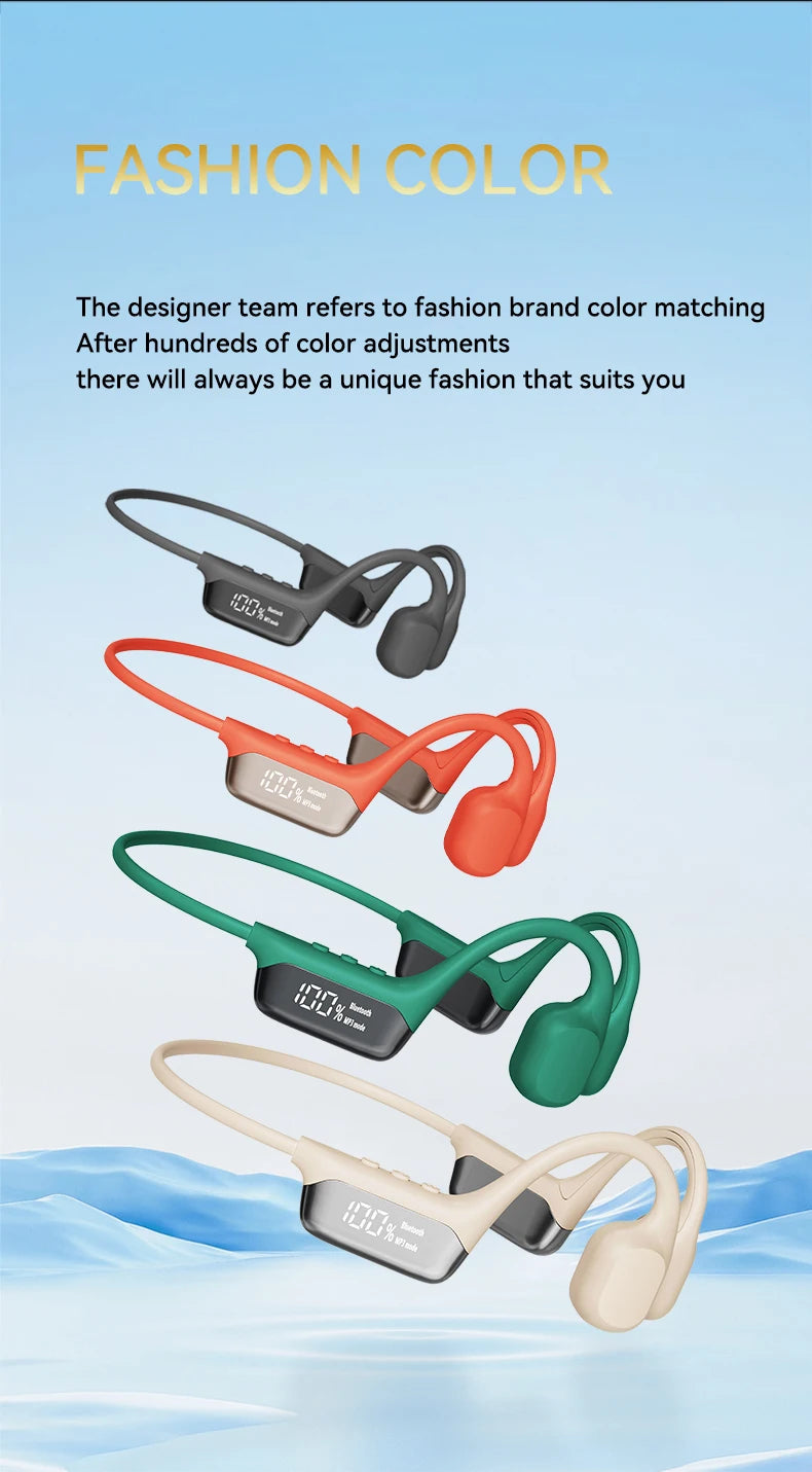 #IPX8 Waterproof Bone Conduction Wireless Headphone Bluetooth 5.4+32GB RAM MP3 Player HIFI Music Sport Swimming Headset With Mic