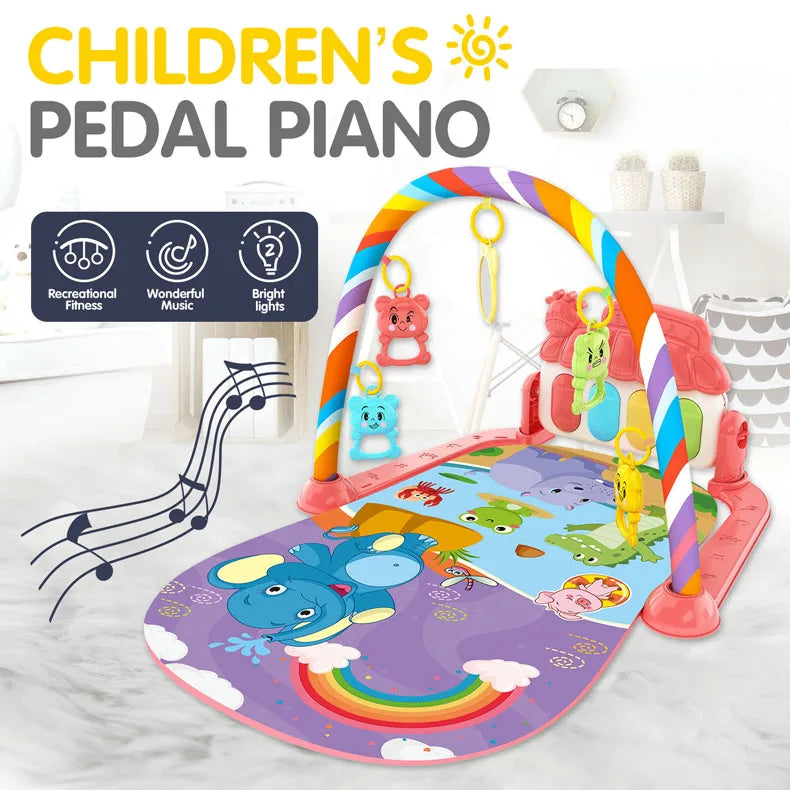Baby Musik Spieldecke Krabbeldecke Neugeborenen Teppich Pedal Klaviertastatur Baby Fitness Rack Spielmatte Krabbelspielkissen Spielzeug Geschenk
