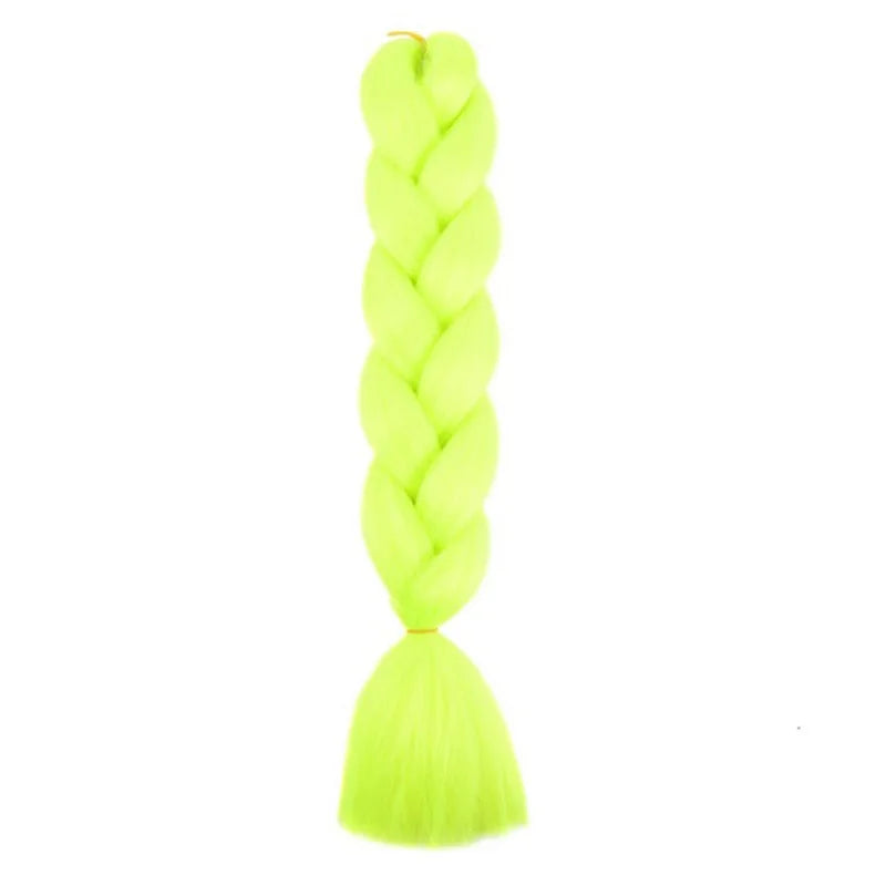 Extensions de cheveux synthétiques de 24 pouces, texture lisse Yaki, pour tresses Jumbo, boîte longue, pour femmes, Dreadlocks