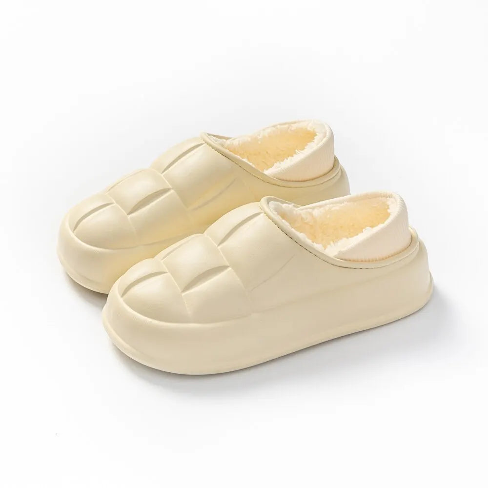 Winter Home Cotton Shoes Women's Thickened, Anti Slip, Waterproof, Snow Proof, Warm External Wear Cotton Slippers For MenMTX2244