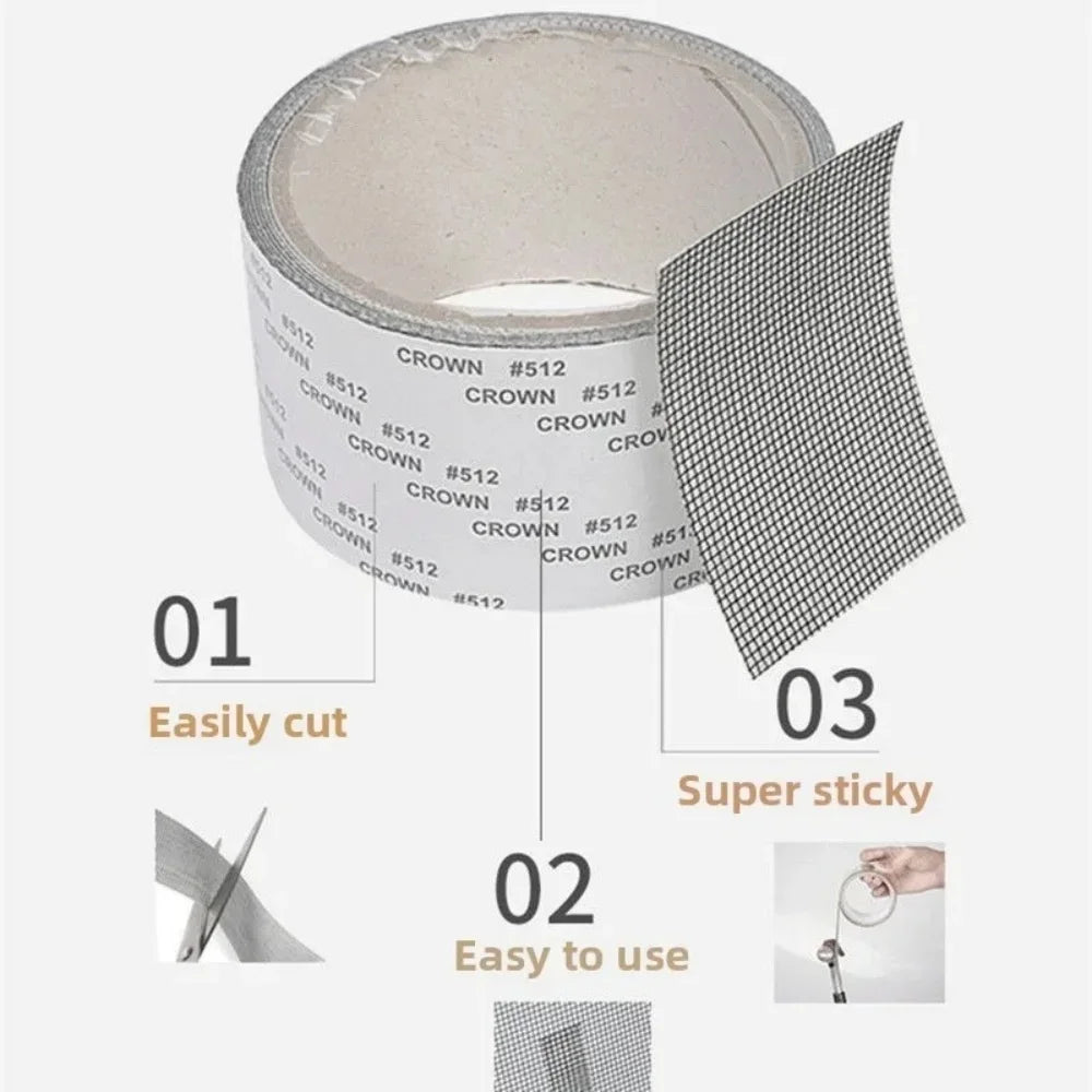 Strong Window Screen Repair Tape Waterproof Anti Mosquito Door Mesh Patch Tape Broken Holes Repair Essential Accessories Tool