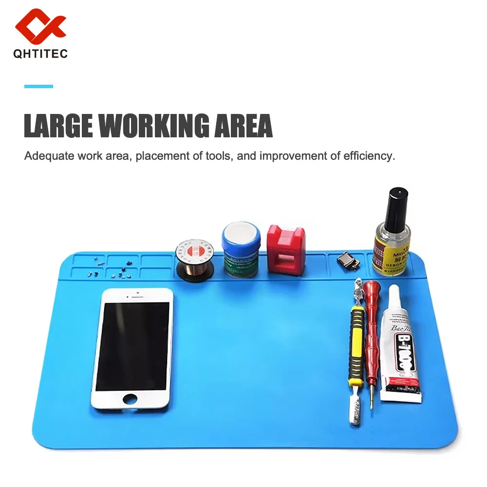 Anti-static ESD Soldering Silicone Mat Heat-Resistant Work Pad For Hot Air Gun Soldering Station Repair Desoldering Platform