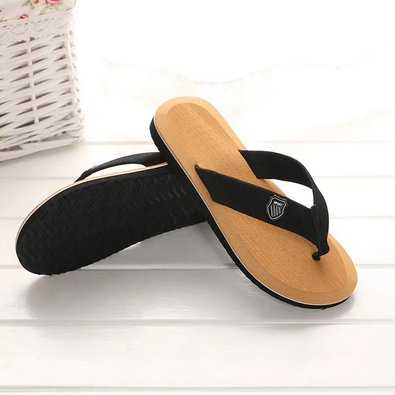 Flip-Flops For Men 2024 Summer Anti-Skid Breathable Home Outdoor Comfortable Slippers Daily Casual Men Flip-Flops Beach Slippers