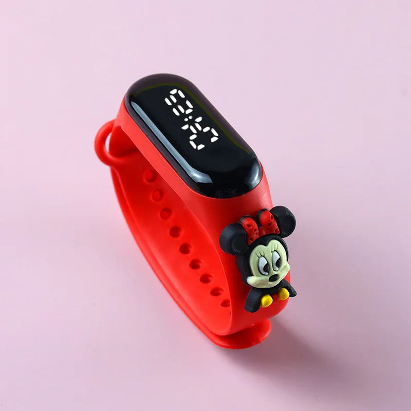 Mode Mickey Kinderuhren für Mädchen Elektronisches Armband Sport Touch LED Spiderman Puppe Kinderuhr Frauen Wasserdichte Uhr