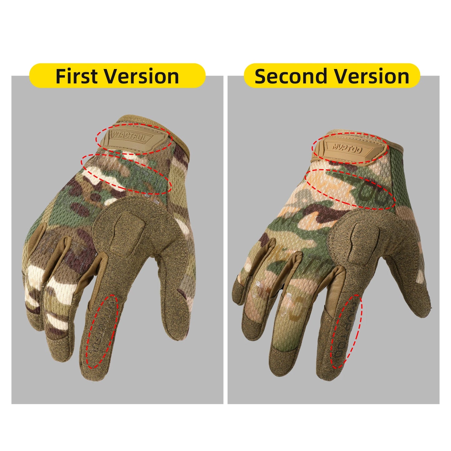 Outdoor Tactical Gloves Touch Screen Hunting Sport Cycling Camping Hiking Paintball Work Driving Lightweight Full Finger Men