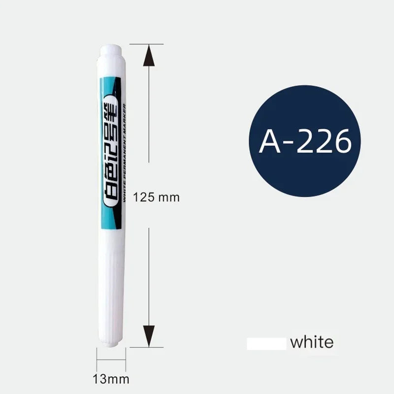 1/3/4Pcs White Permanent Paint Pen set for Wood Rock Plastic Leather Glass Stone Metal Canvas Ceramic Deep Hole Marker 0.7mm