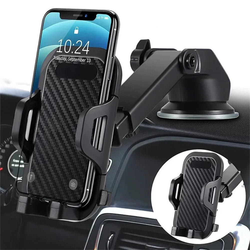 360° Rotatable Car Phone Holder Universal Windshield Suction Cup & Air Vent Mount Stand for Cellphone Stable Car Phone Bracket