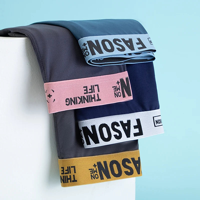 Ensemble de 4/10 boxers pour hommes, décontractés et à la mode, shorts de sport élastiques pour jeunes grandes tailles et cyclistes.