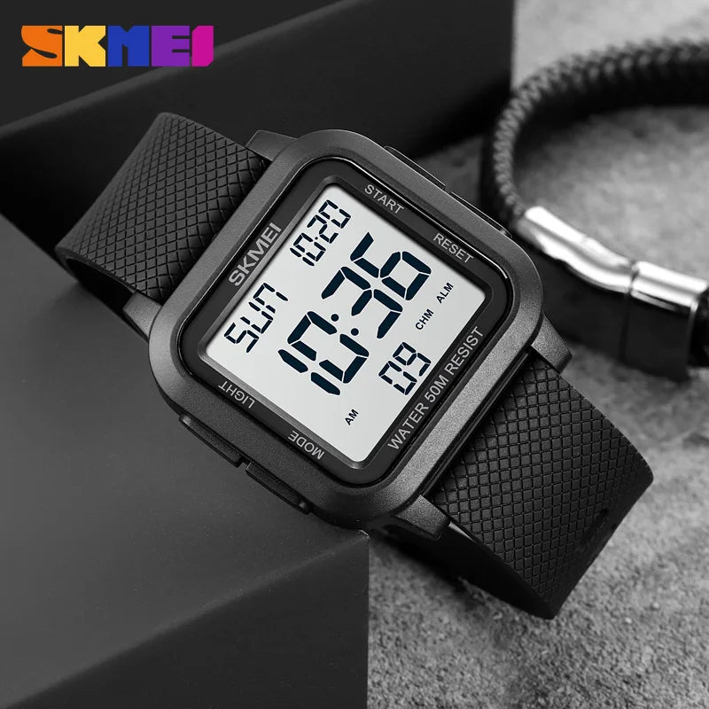 SKMEI 1894 Sport Electronic Watch for Men Shockproof Waterproof Countdown Mens Wristwatch Military Alarm Clock 1960 Reloj Hombre