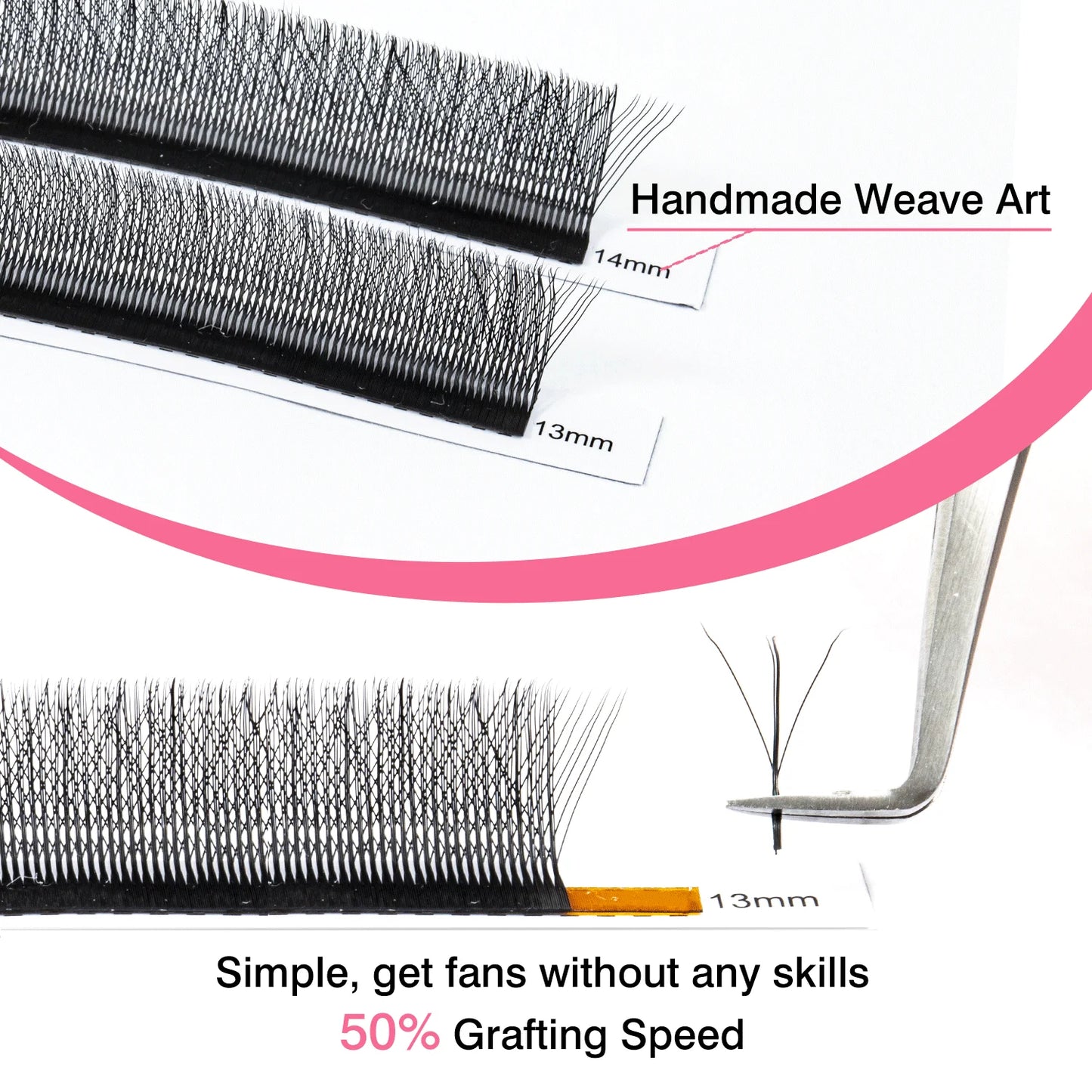 TDANCE 3D 4D 5D 6D Premade Fans Eyelash Extension W Style Faux Mink Natural Soft Bloom Lash Automatic Flowering Volume Eyelashes
