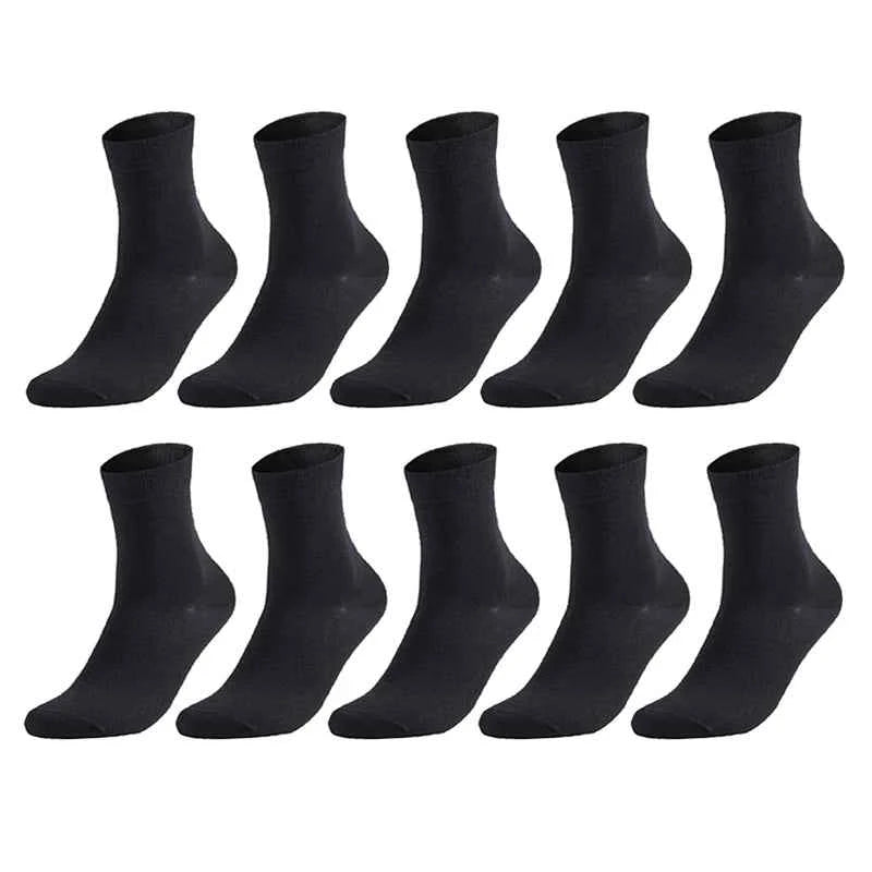 10 Pairs Men's Cotton Socks New Style Black Business Men Socks Soft Breathable Summer Winter for Male Socks Plus Size 38-47