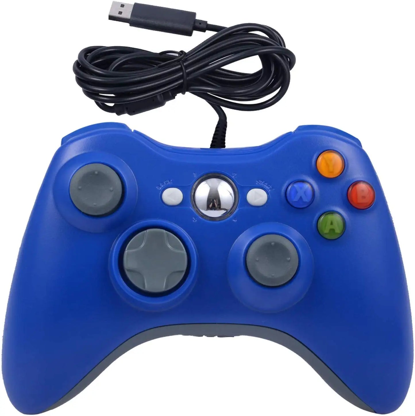 Wired Game Controller for Xbox 360 with Dual-Vibration,Compatible with Xbox 360/360 Slim&PC Windows 7,8,10,11