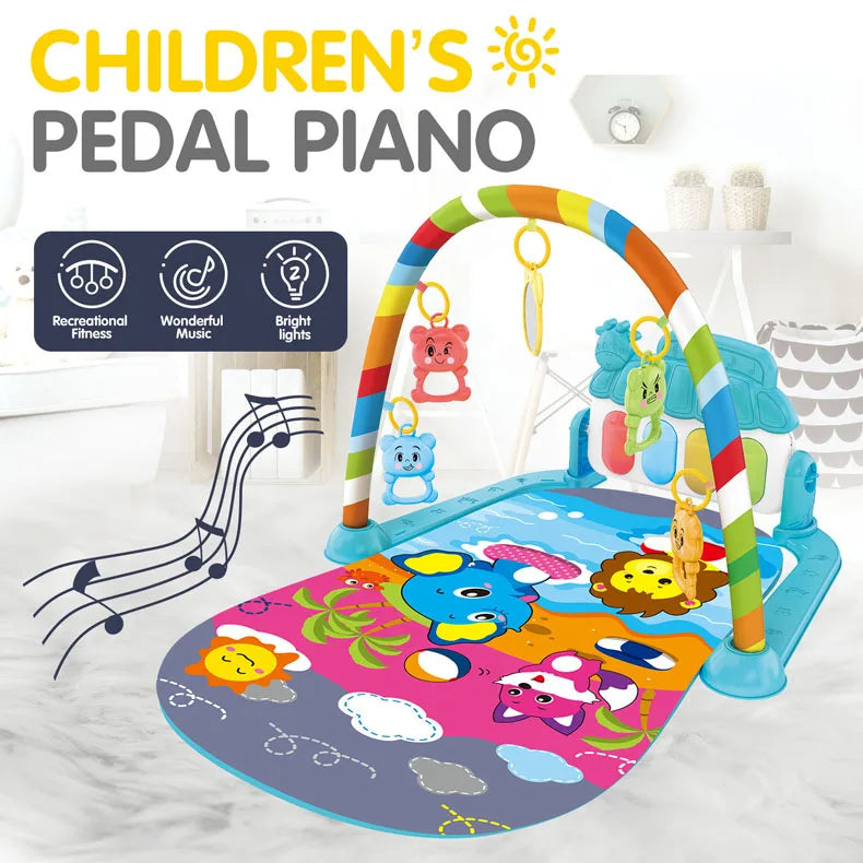 Baby Musik Spieldecke Krabbeldecke Neugeborenen Teppich Pedal Klaviertastatur Baby Fitness Rack Spielmatte Krabbelspielkissen Spielzeug Geschenk