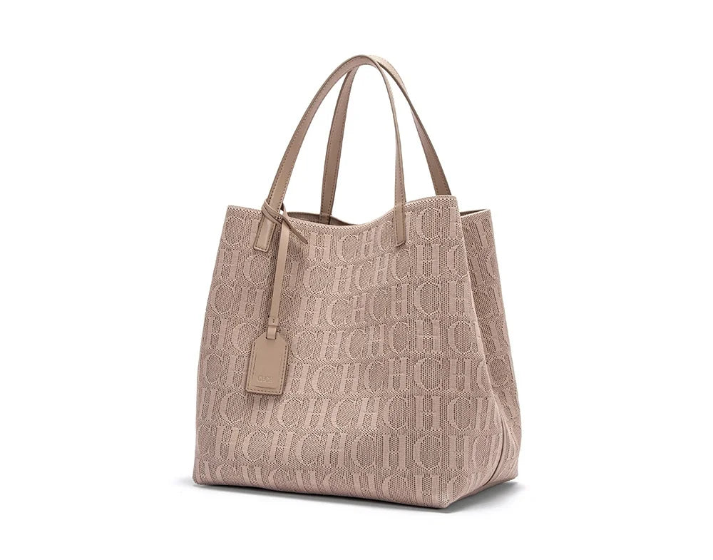 CH High Quality Craft Large Capacity Handbag Ladies Shoulder Bag Fashion Classic New Pure Color Outer Pocket Ladies Handbag - Shoppiline