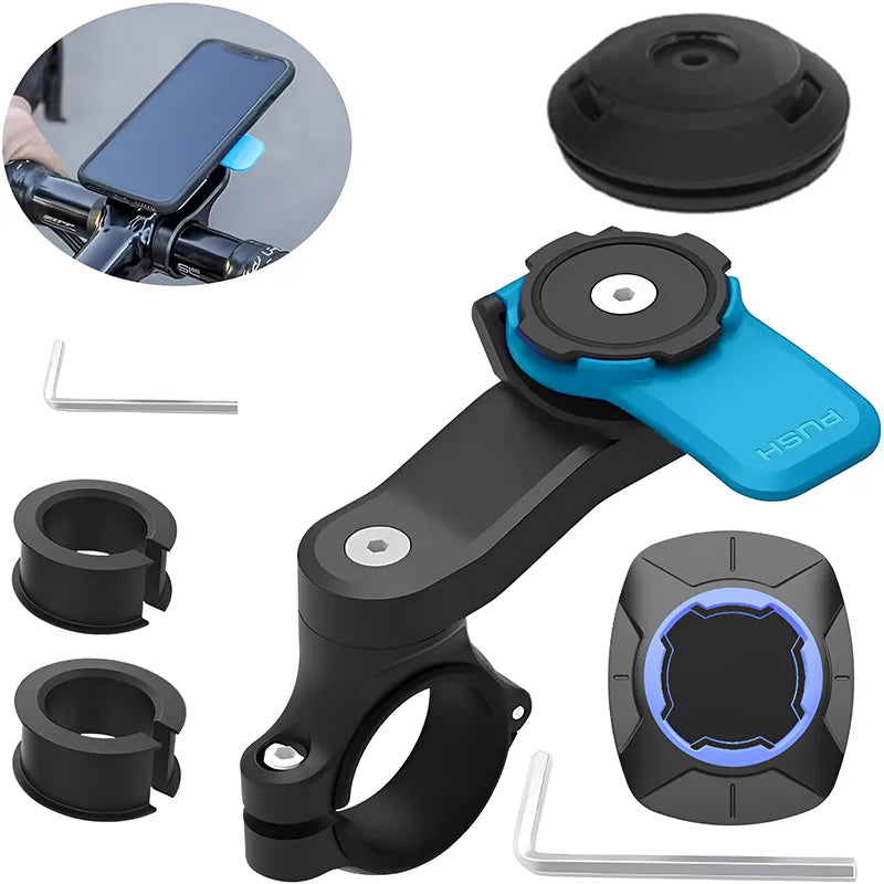Universal Bicycle Mount for Bicycle and Motorcycle Phone Holder, Mobile Phone Holder for MTB 360° Rotatable for MTB or Road Bike