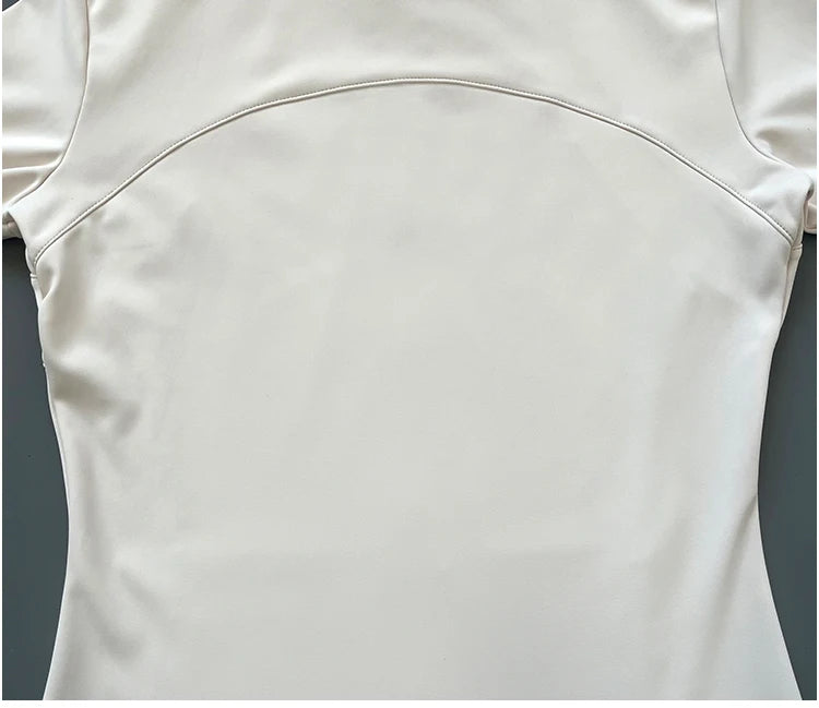 Veste de Fitness à Col Montant Séchage Rapide pour Femme, Coupe Cintrée, Fermeture Éclair, Vêtement de Yoga, Manches Longues, Respirant, Course à Pied, Sport, Cyclisme