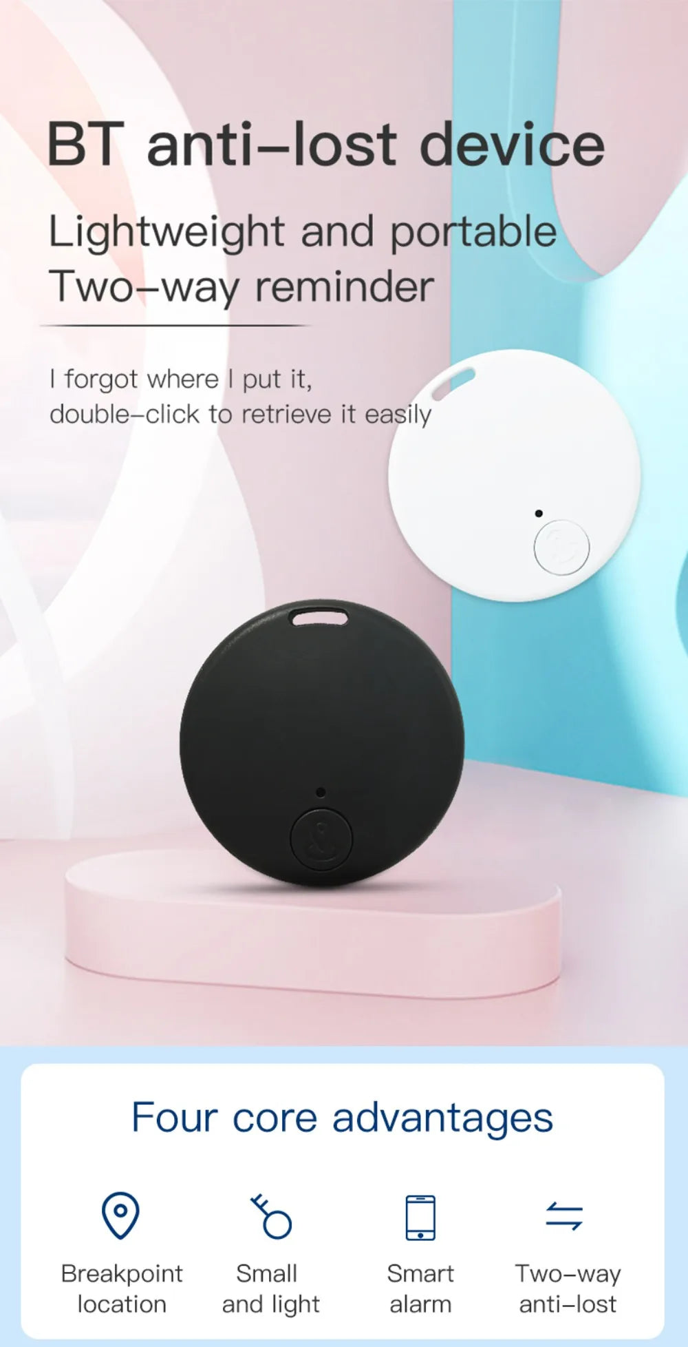 2025 New Mini GPS Tracker Anti-Lost Device Bluetooth5.0 Pet Kids Wallet Tracking IOS Android Smart Finder Locator Accessories