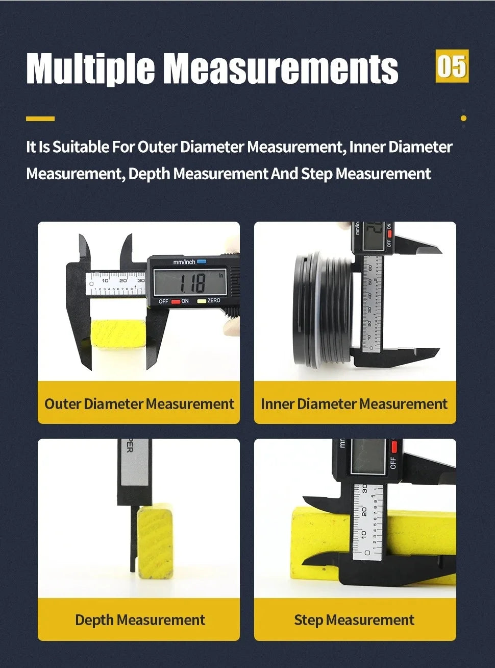 Measuring Tools Electronic Digital Caliper LCD Display Measurement Tools Carbon Fiber Dial Vernier Caliper Professional Rulers