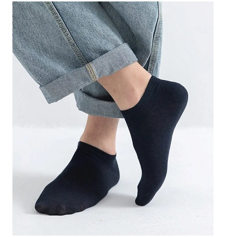 Solid Color Ankle Boat Socks Low Cut Short Style Comfortable Fashionable For Men Women Spring Summer Round Neck Casual