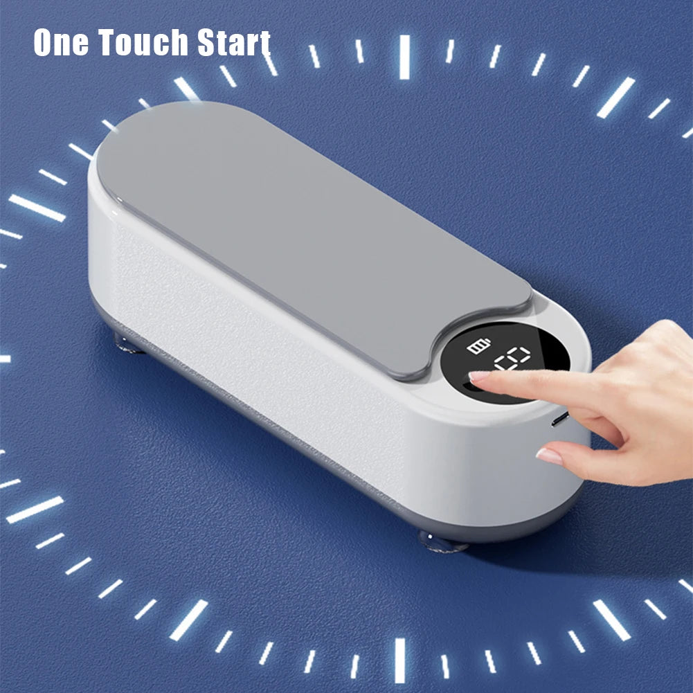 Ultrasonic Jewelry Cleaner Machine Multifunctional Glasses Cleaner Portable Cleaning Machine USB Rechargeable for Ring Necklaces