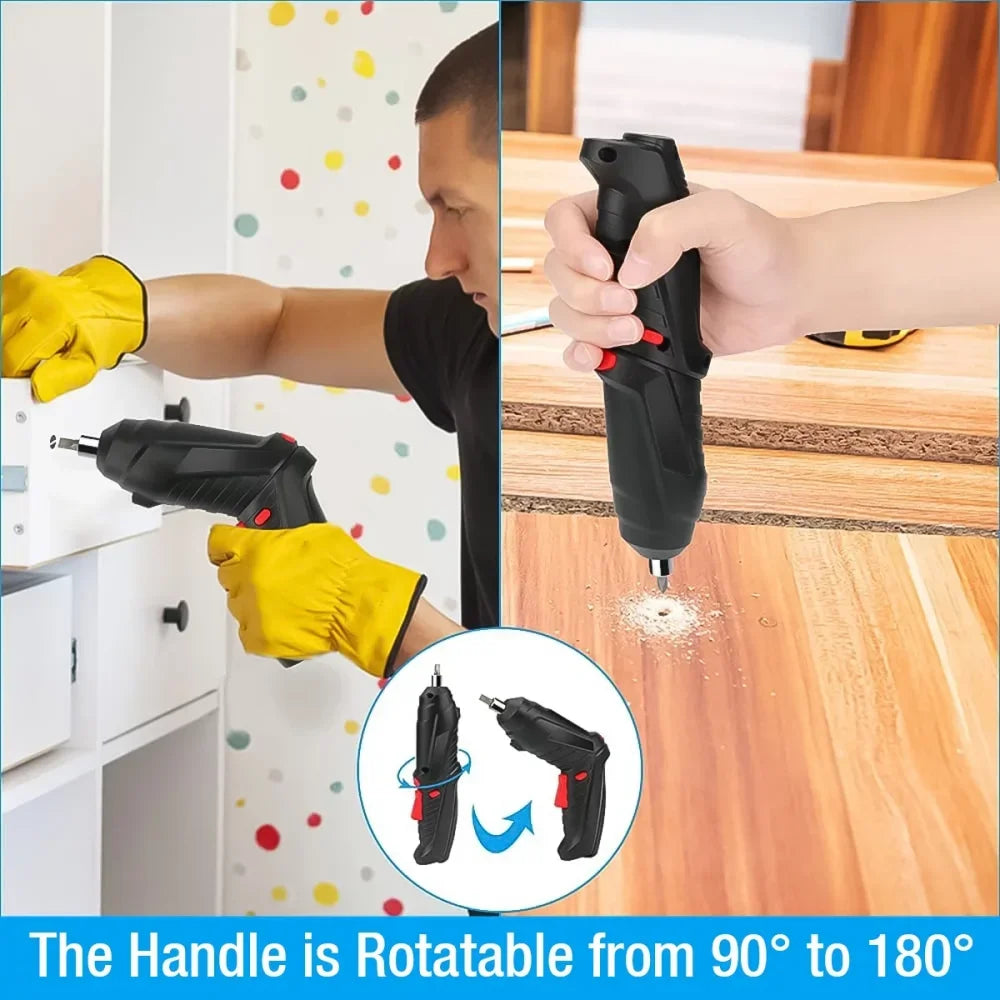 47 PCS 3.6V Electric Screwdriver Set 1800mAh Battery Powered Portable Cordless Electric Screwdriver Household Maintenance Power - Shoppiline