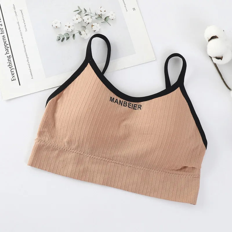 New Sports Bra for Women Gym Sexy Crop Top Bra Women Cotton Underwear Soft Comfort Tube Tops Female Brassiere Tops for Girls