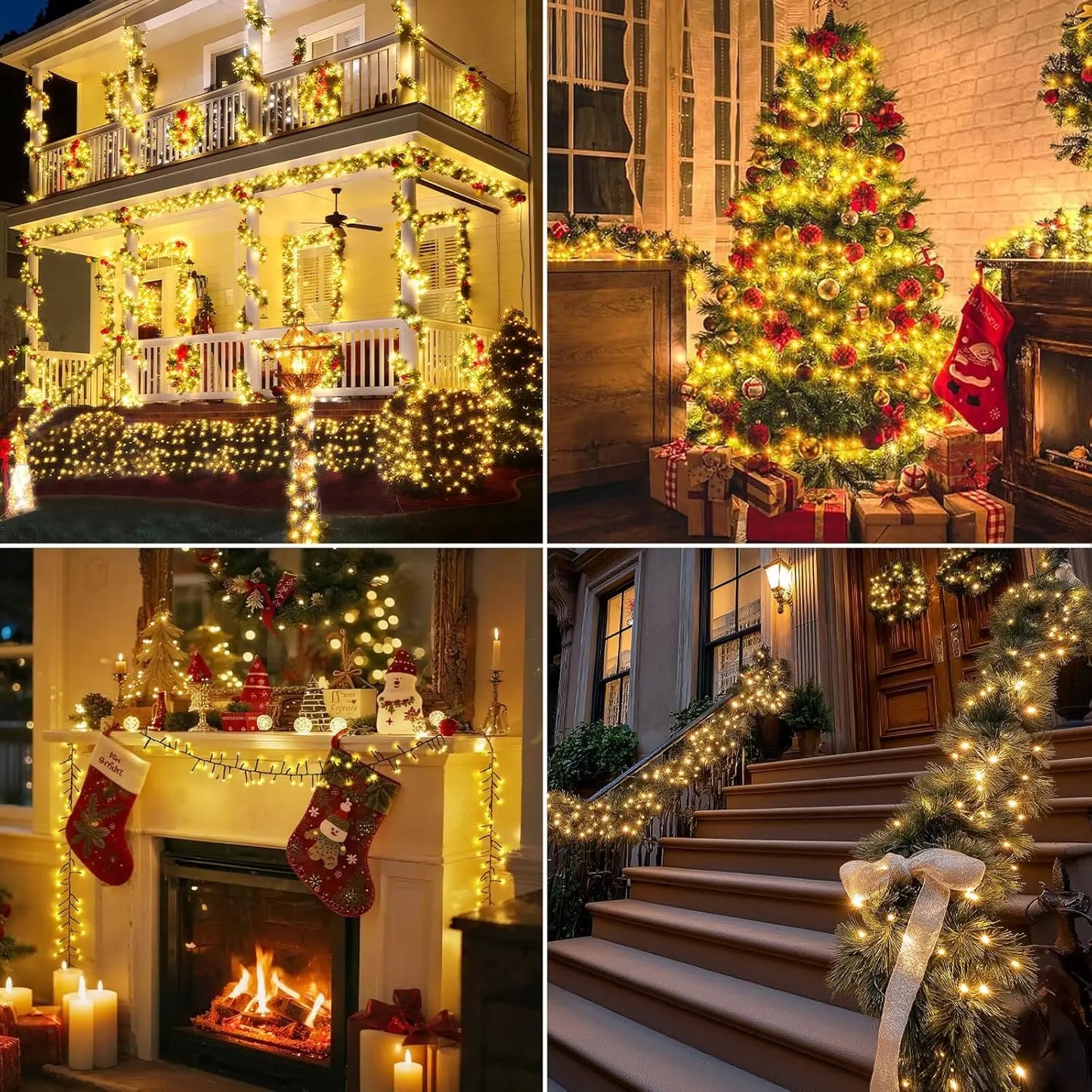 30-75M LED Firecracker String Lights EU/US DC Garland Fairy Lights Holiday String Lights for Wedding Party Christmas Decoration