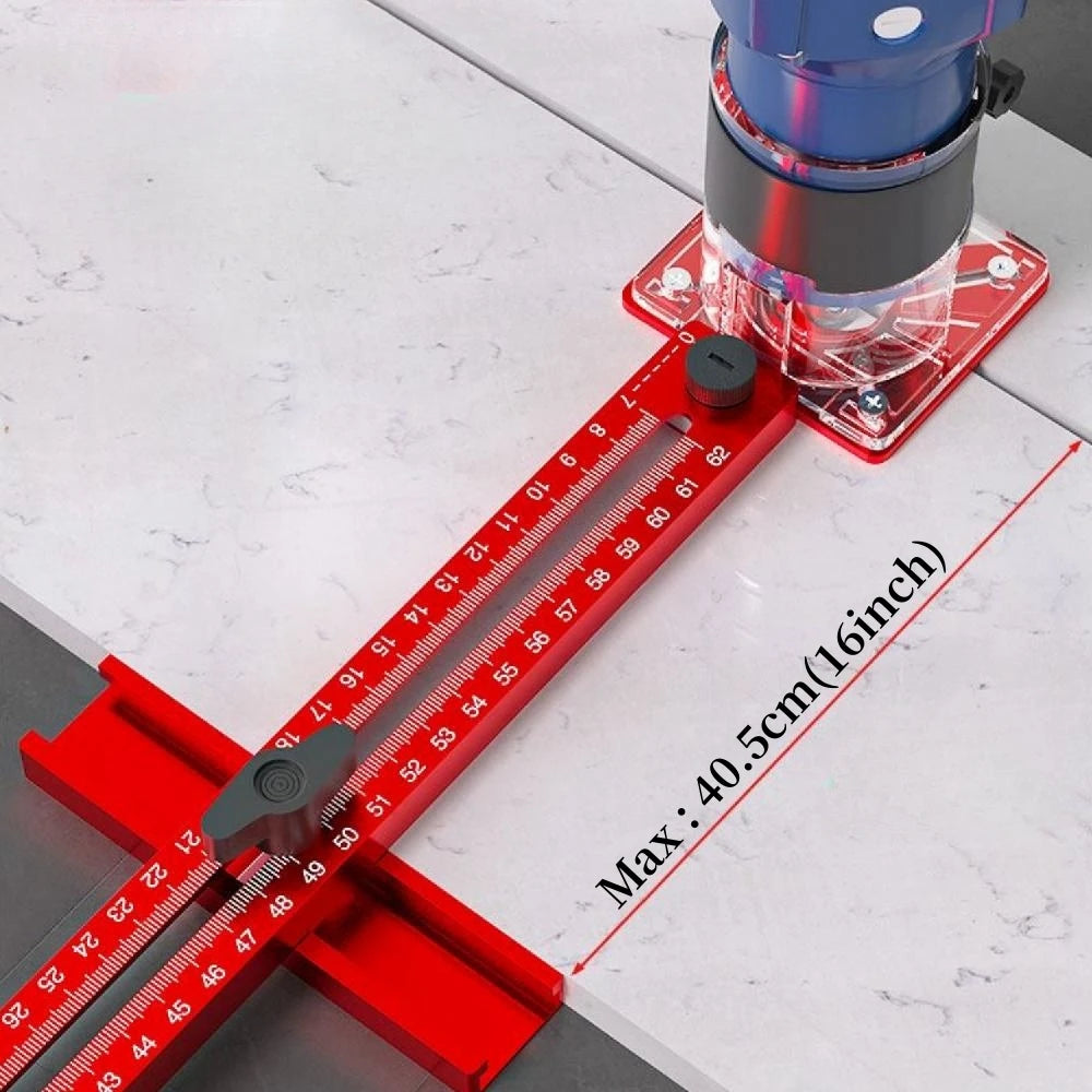 3 in 1 Router Milling Groove Bracket Woodworking Cutting and Milling Circular Auxiliary Tool Aluminum Router Circle Cutting Jig - Shoppiline