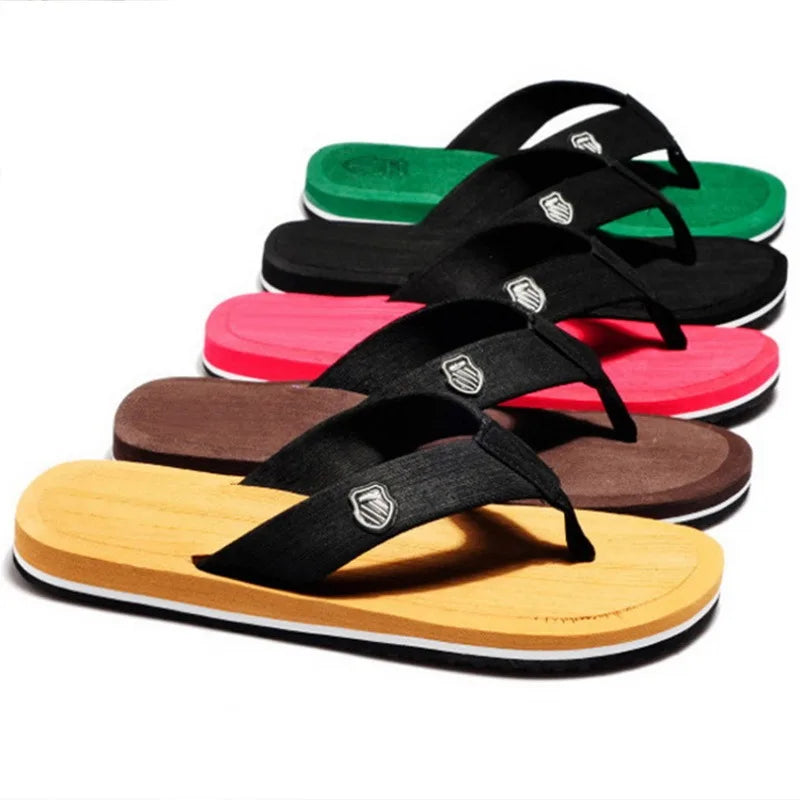 Flip-Flops For Men 2024 Summer Anti-Skid Breathable Home Outdoor Comfortable Slippers Daily Casual Men Flip-Flops Beach Slippers
