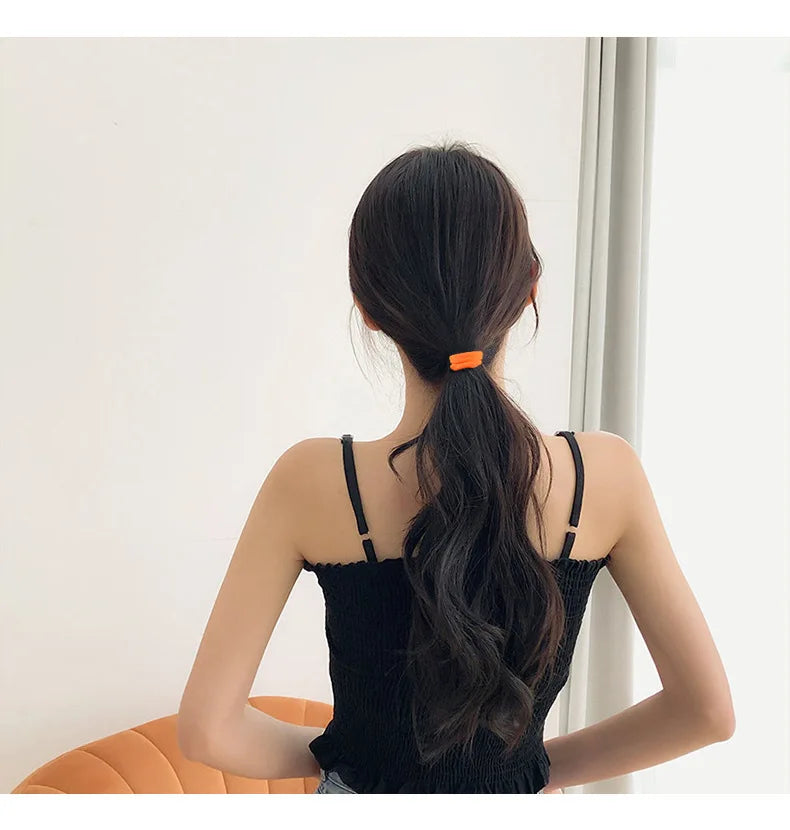 20pcs/can High Elastic Hair Ring French Style Bands Tie Thickened Hair Rope Basic Simple Head Rope For Women Girls Iddal Choice