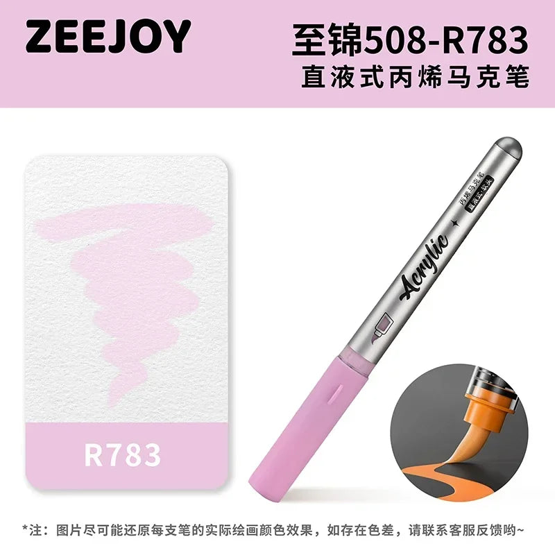 ZEEJOY 120/12/1 Colors Direct Liquid Acrylic Marker Pens Waterproof Pen Soft Brush Nib for Manga School Art Supplies Stationery